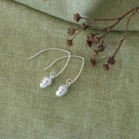 Sterling Silver Acorn drop Earrings