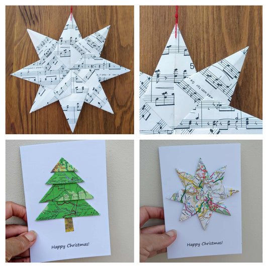 Upcycled Paper Christmas Stars & Christmas Cards With Liz Turner (Lets Be Cats Jewellery)