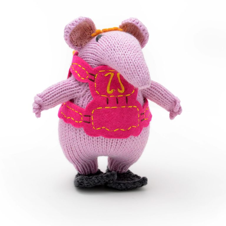 Clanger ‘Tiny’ Soft Toy – Hand Knitted in Organic Cotton
