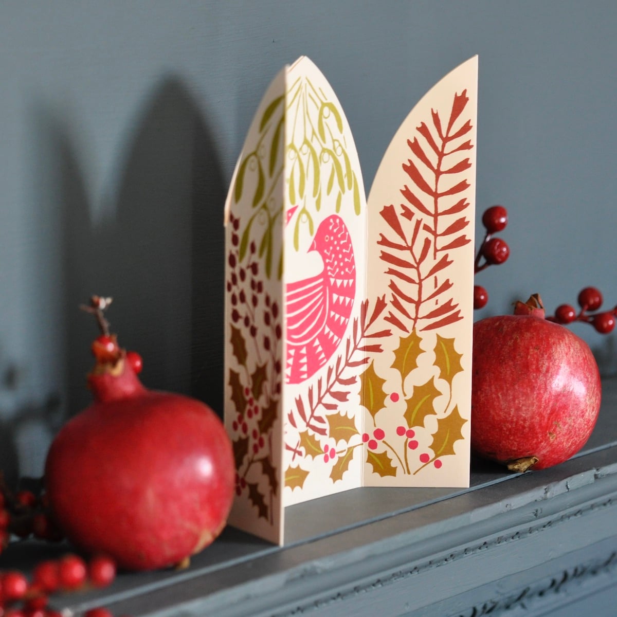 Extra Special Triptych Card Hidden Winter Bird