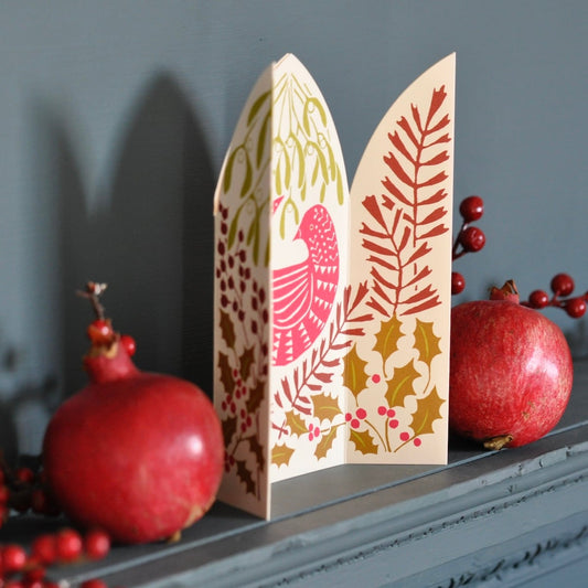 Extra Special Triptych Card Hidden Winter Bird