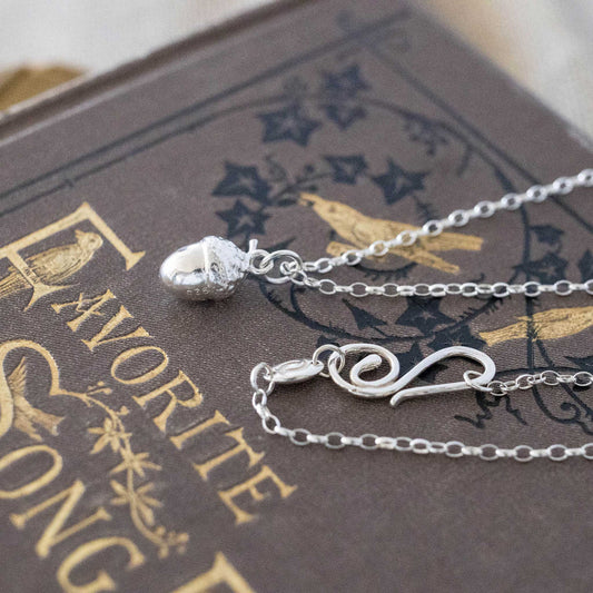 Small Sterling Silver Acorn Pendant