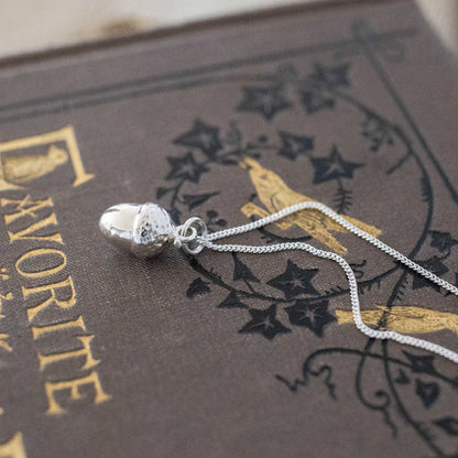 Small Sterling Silver Acorn Pendant