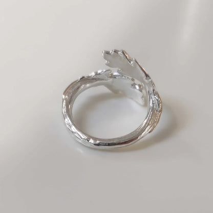 Sterling Silver Oak Leaf Ring