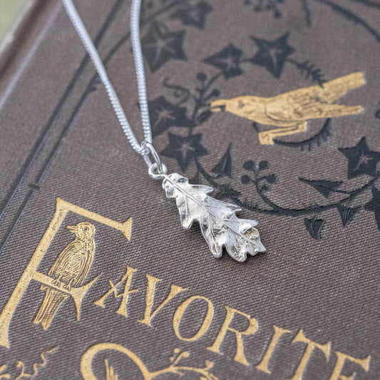 Small Sterling Silver Oak Leaf Pendant