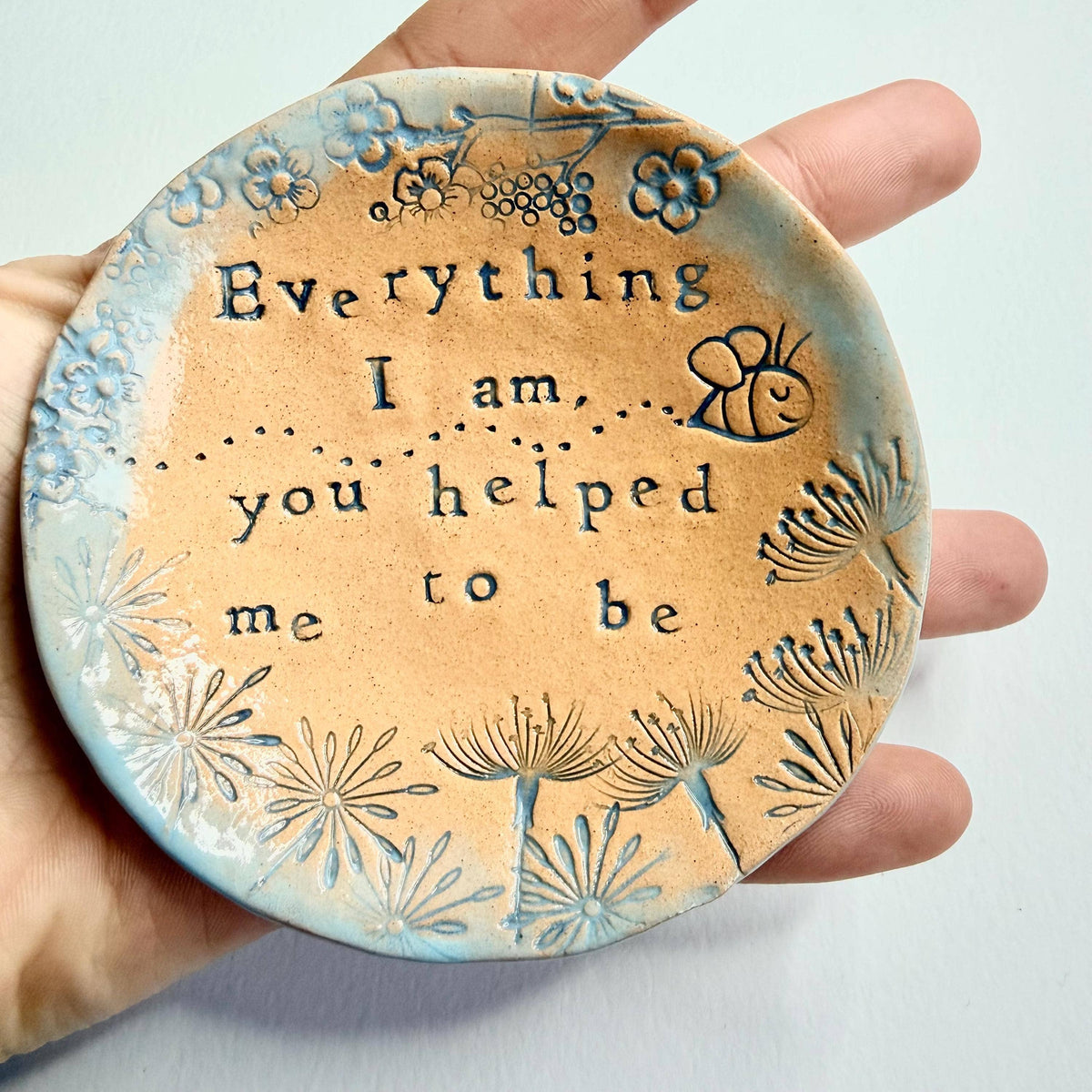 Handmade 'Everything I Am' Stoneware Mother's Day Dish