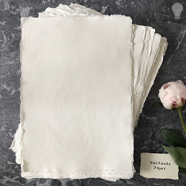 Handmade Paper White | Recycled Cotton Rag Paper