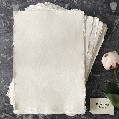 Handmade Paper White | Recycled Cotton Rag Paper