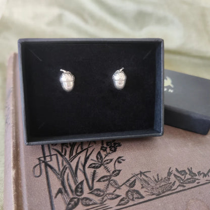 Sterling Silver Acorn Stud Earrings