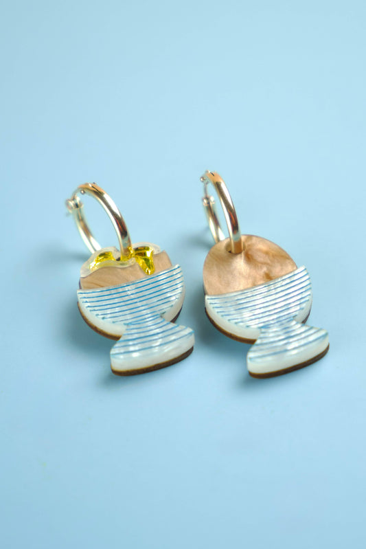Dippy Egg Hoop Earrings