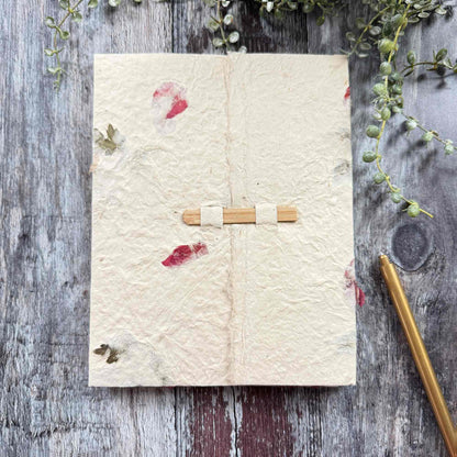Handmade Lokta Paper Letter Writing Set – Mugwort & Bougainvillea