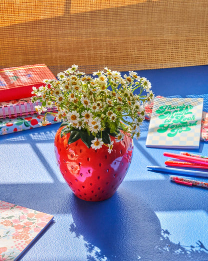 Strawberry Fields Ceramic Vase