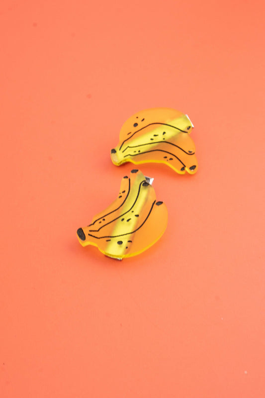 Banana Hair Clips - Set of 2