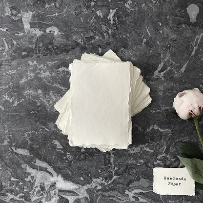 Handmade Paper White | Recycled Cotton Rag Paper
