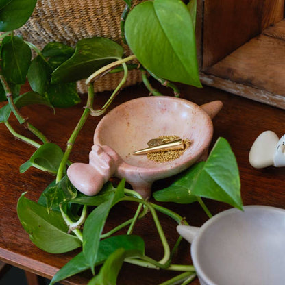 Kenyan Hand Carved Soapstone Hippo Dishes