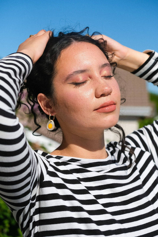 Boiled Egg Hoop Earrings