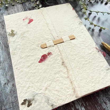 Handmade Lokta Paper Letter Writing Set – Mugwort & Bougainvillea