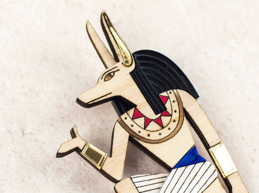 Anubis, Egyptian God of the Dead Brooch