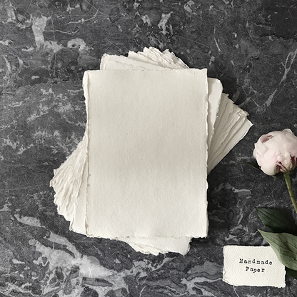 Handmade Paper White | Recycled Cotton Rag Paper
