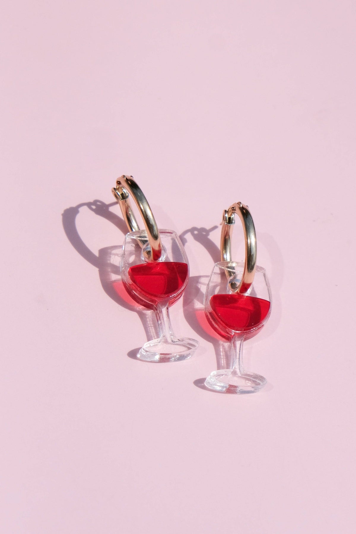 Red Wine Hoop Earrings