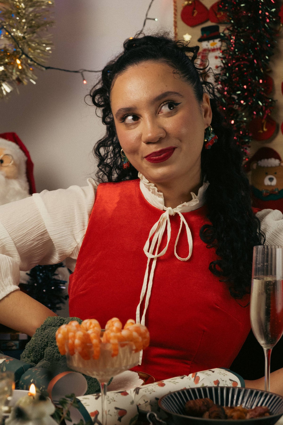 Christmas Tree Car Hoop Earrings