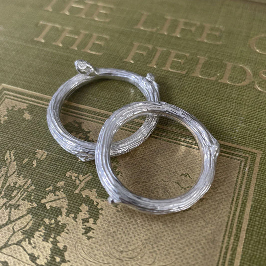 Chunky Sterling Silver Oak Twig Ring