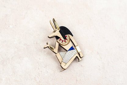 Anubis, Egyptian God of the Dead Brooch
