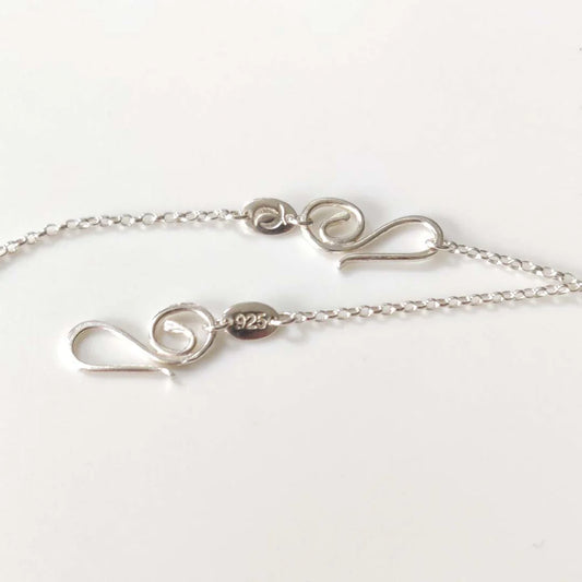 Sterling Silver Belcher Chain with Handcrafted Scroll Clasp