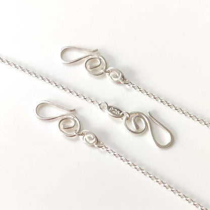 Sterling Silver Belcher Chain with Handcrafted Scroll Clasp