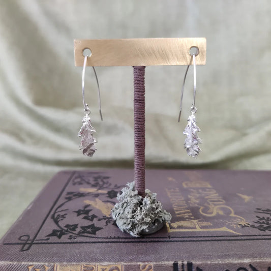 Sterling Silver Oak Leaf drop Earrings