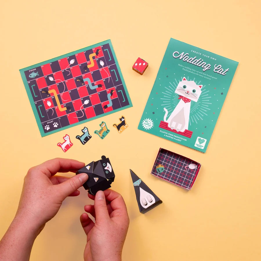 Children's puzzle game with colorful pieces and a game board on a yellow background