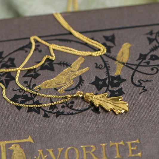 Gold Vermeil Oak Leaf pendant