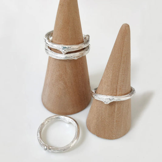 Sterling Silver Oak Twig Ring