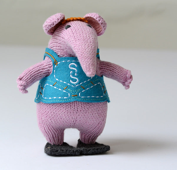 Clanger ‘Small’ Soft Toy – Hand Knitted in Organic Cotton